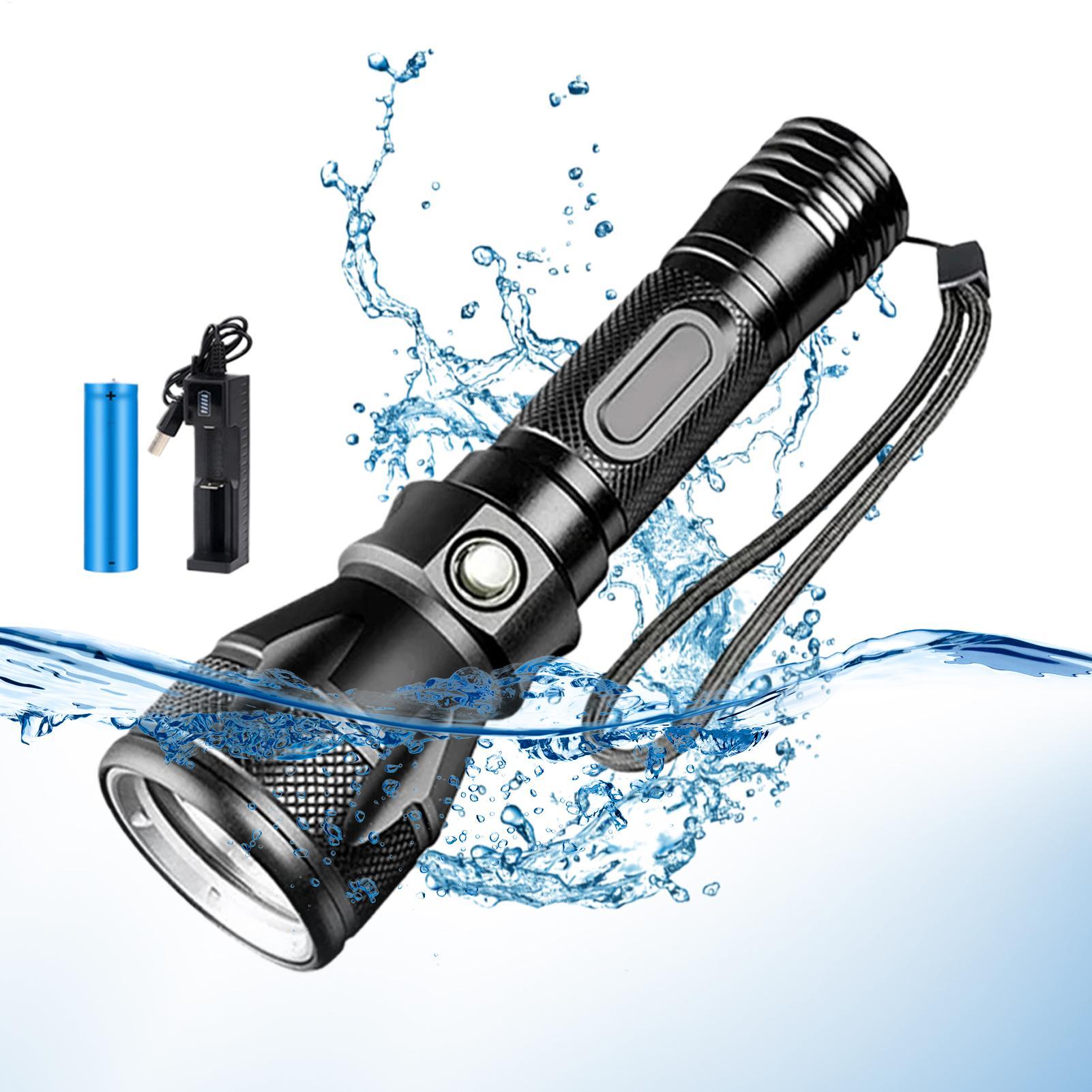 3-Mode Powerful Rechargeable W - Underwater Flashlight 评论和价格