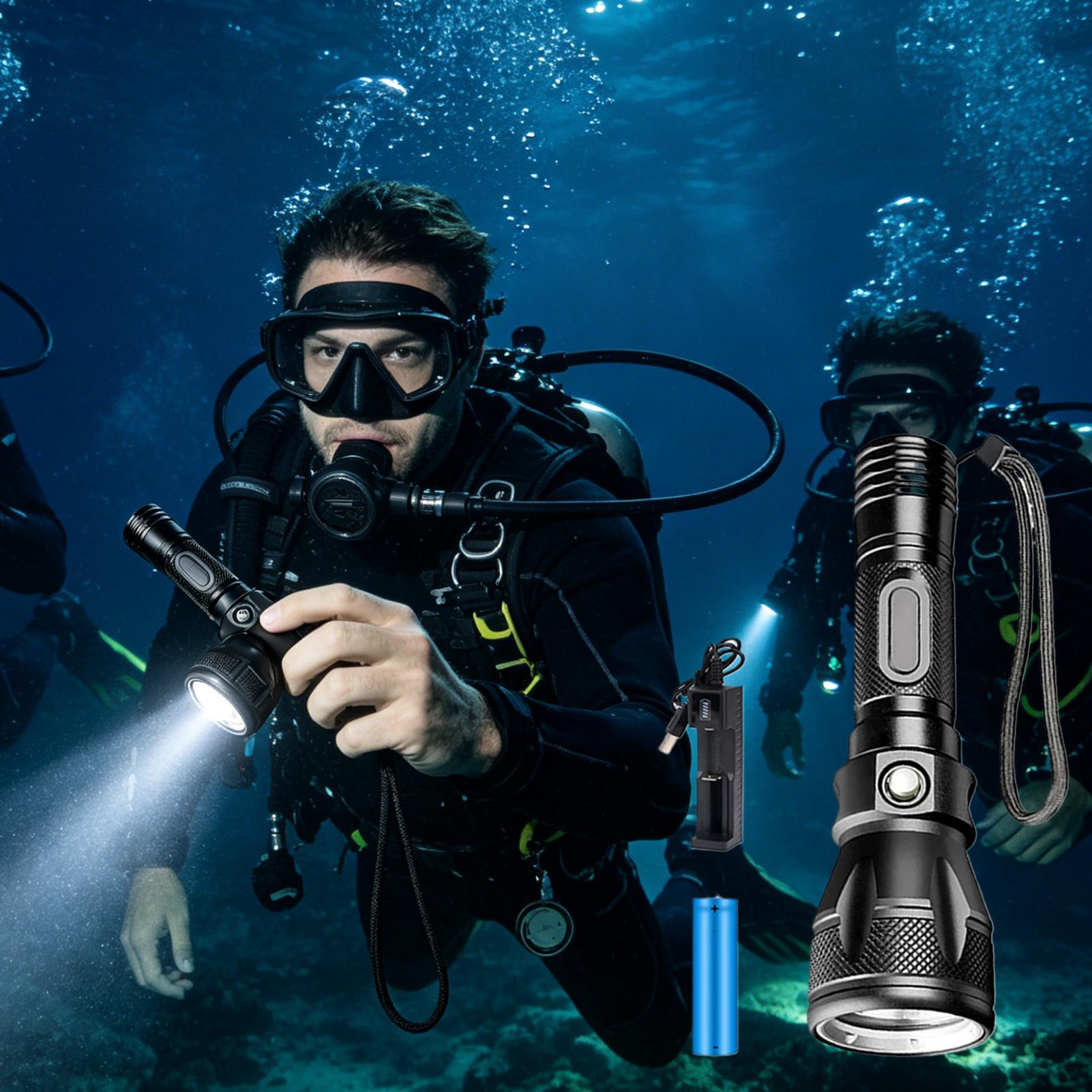 3-Mode Powerful Rechargeable W - Underwater Flashlight 评论和价格