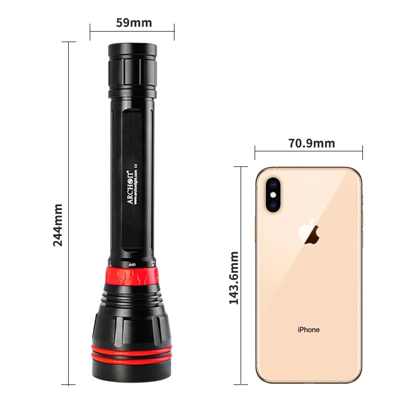 4000LM 4-LED 100M Waterproof D - Underwater Flashlight 评论和价格