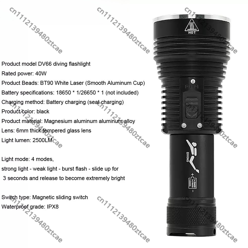High Power White Laser Diving  - Underwater Flashlight 评论和价格